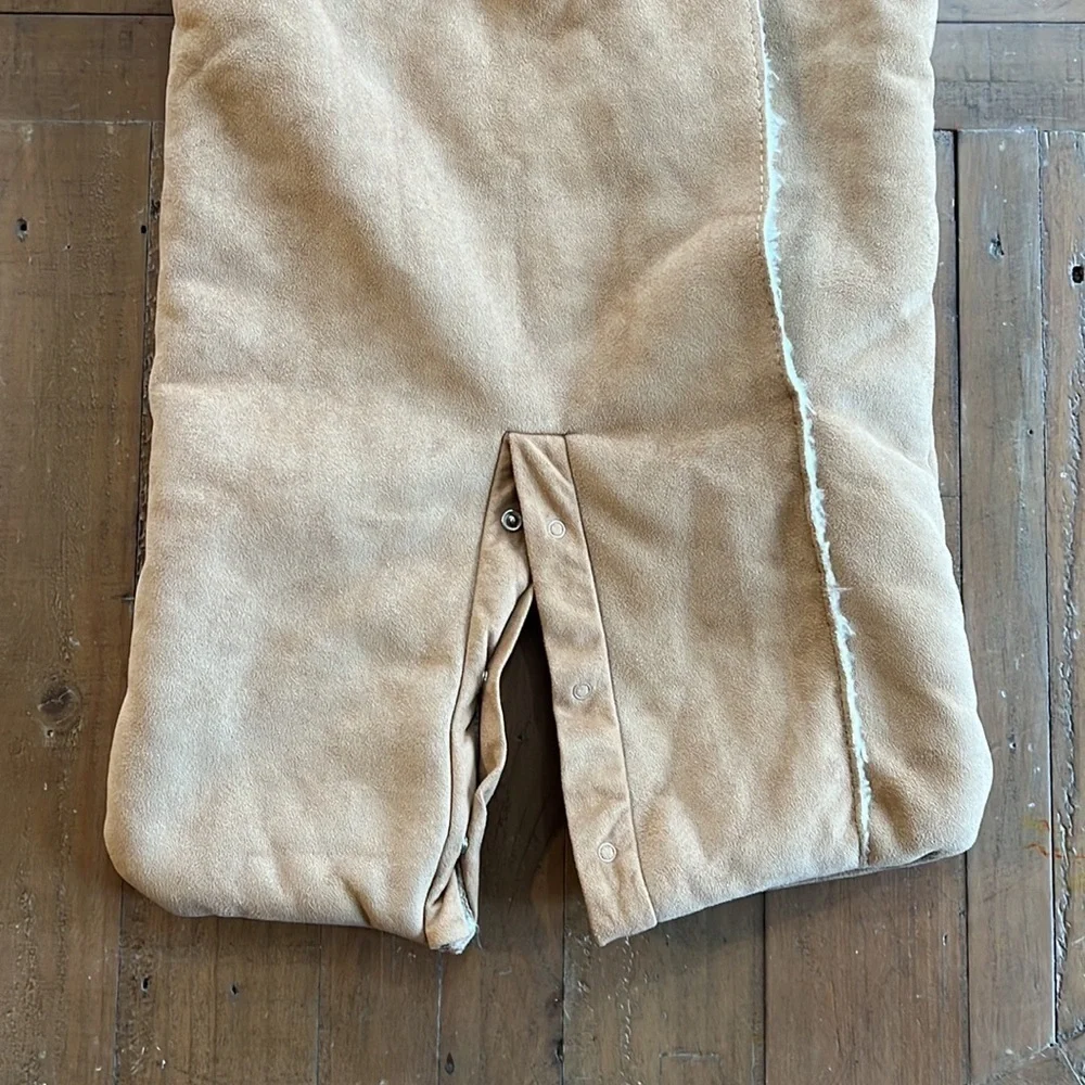 Gap faux suede shearling baby bunting